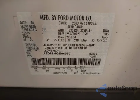 2017 Ford Explorer Xlt from USA, damaged, VIN 1FM5K8D88HGE06959